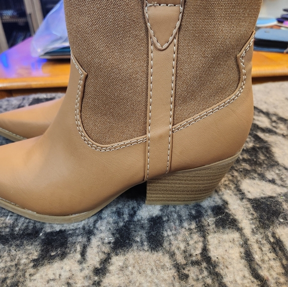 Kay Western Boots Universal Thread tan size 8 - Picture 5 of 13
